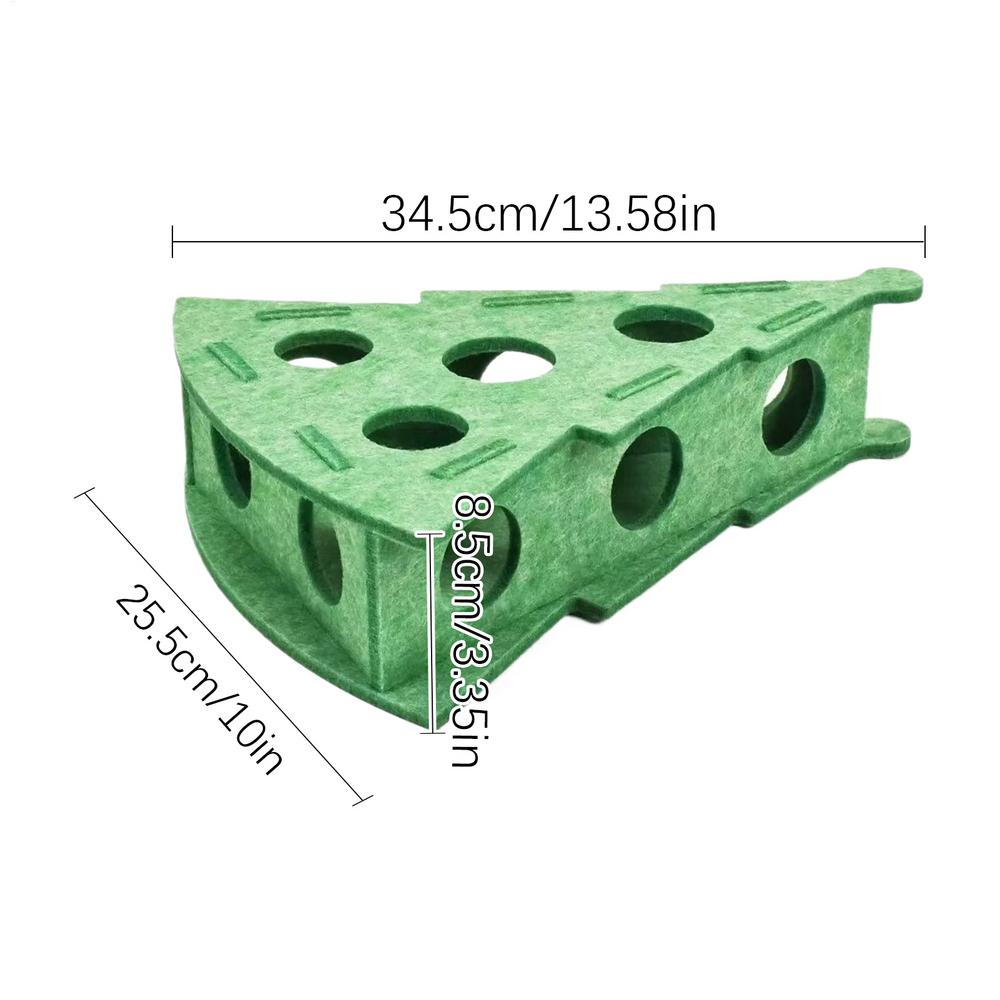 Коробка-головоломка для кошек для обогащения, войлочная когтеточка, интерактивный аксессуар для питомца с шариками-колокольчиками, игрушки для обогащения кошек для игры зелёный